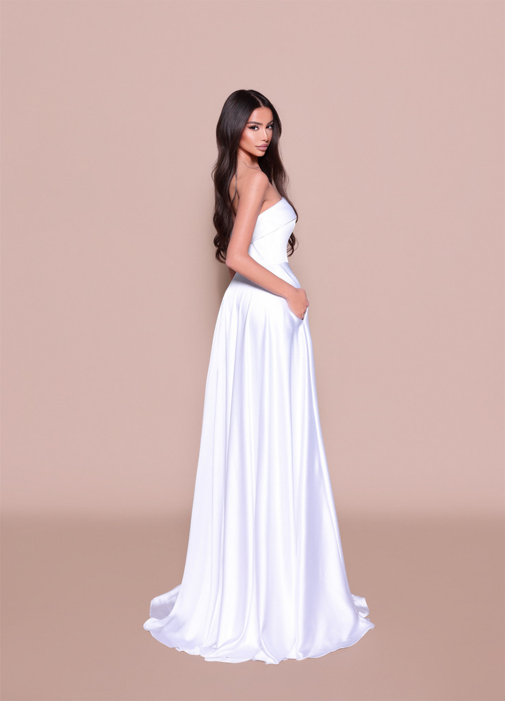 Nicoletta NBM3034 Gown - White