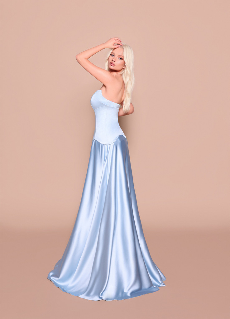 Nicoletta NBM3022 Gown - Powder Blue