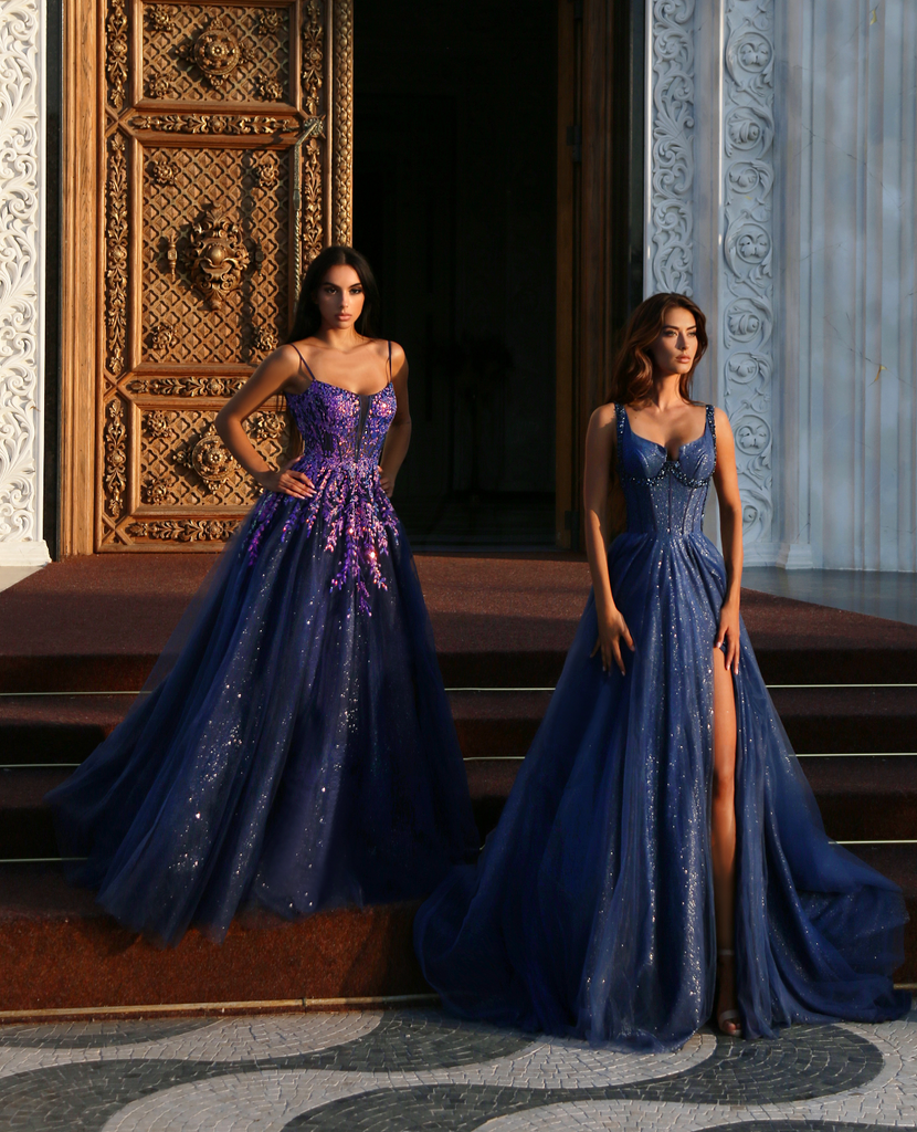 Tina Holly TE216B Gown -  Navy