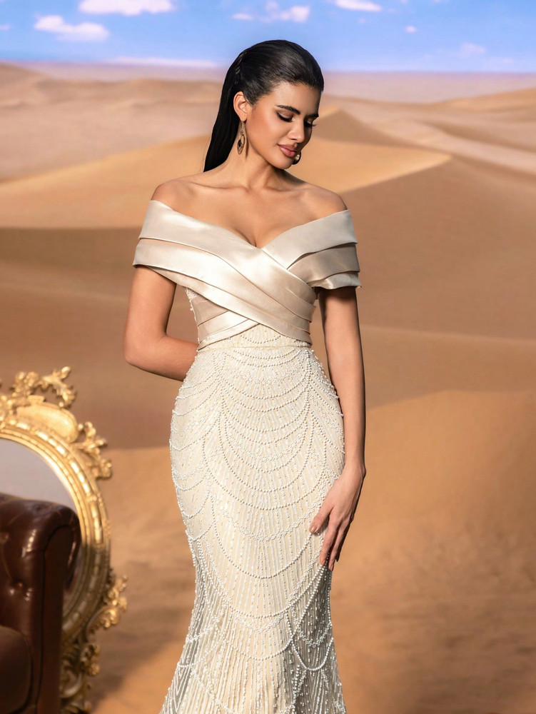 Mila Label Amalia Couture Gown - Champagne
