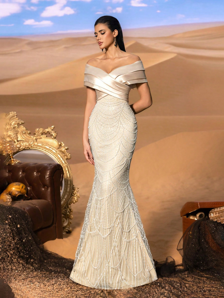 Mila Label Amalia Couture Gown - Champagne