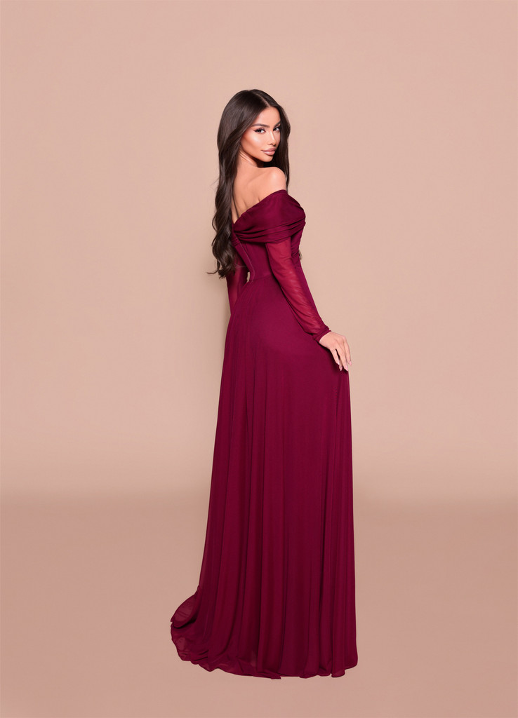 Nicoletta NBM3025 Gown - Wine