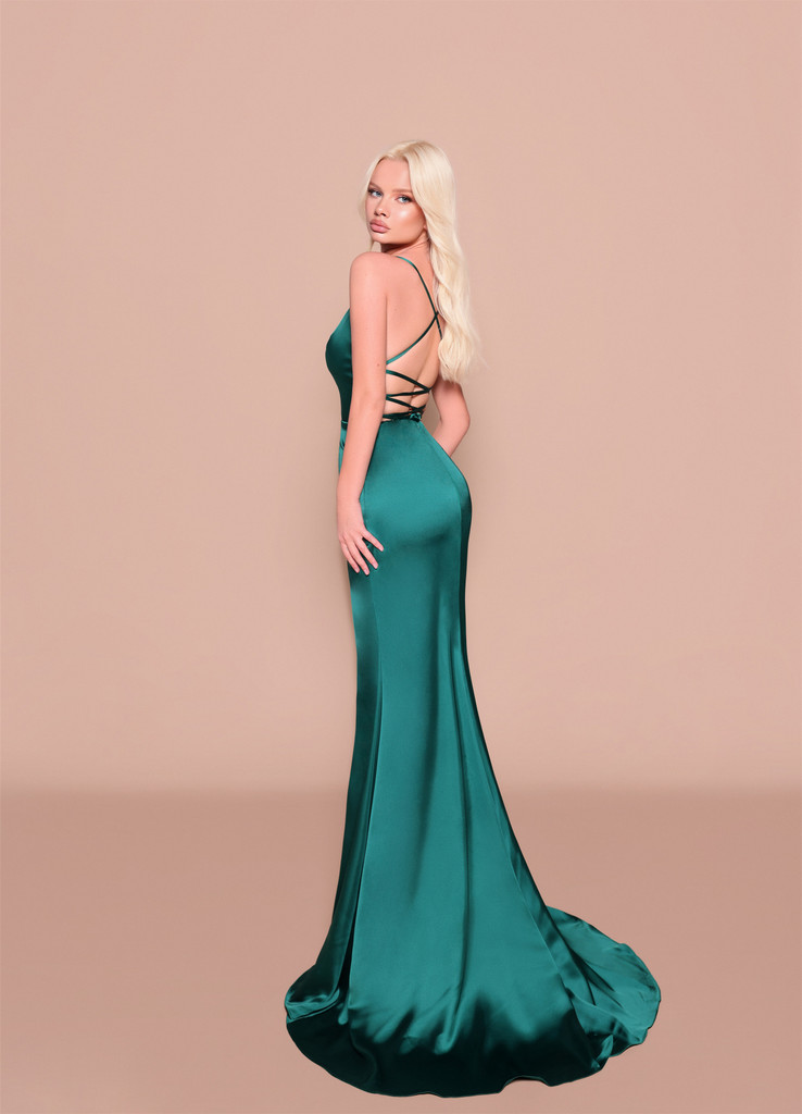 Nicoletta NBM3012 Gown - Bottle Green