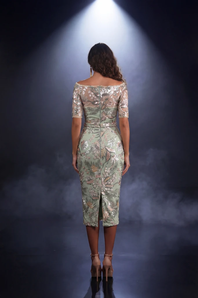 Nicoletta NC4040 Dress - Pastel Sage