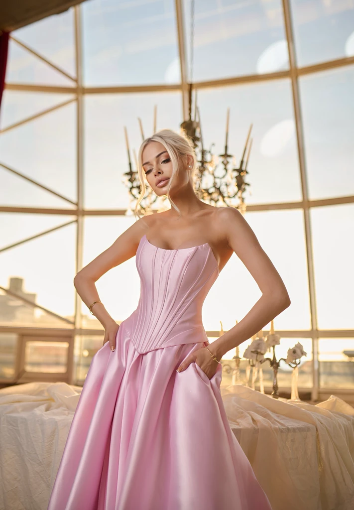 Tina Holly Lunara Gown - Baby Pink