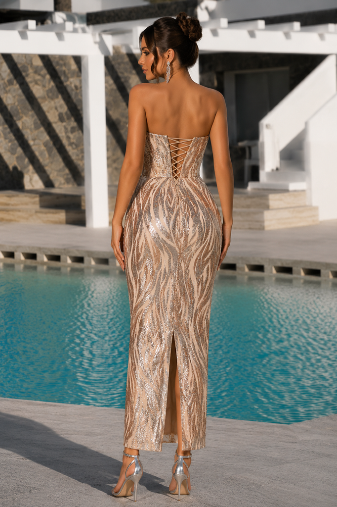 House of Troy Athena Dress - Champagne