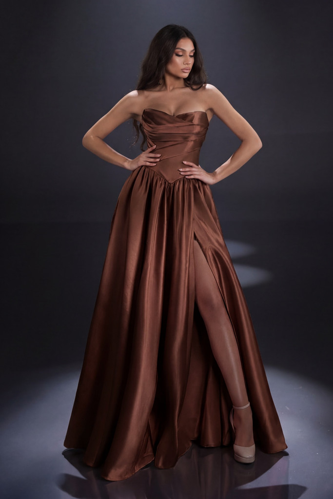Nicoletta NC4083 Gown - Burnt Umber