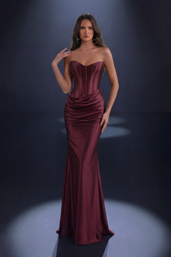 Nicoletta NC4113 Gown - Mulberry