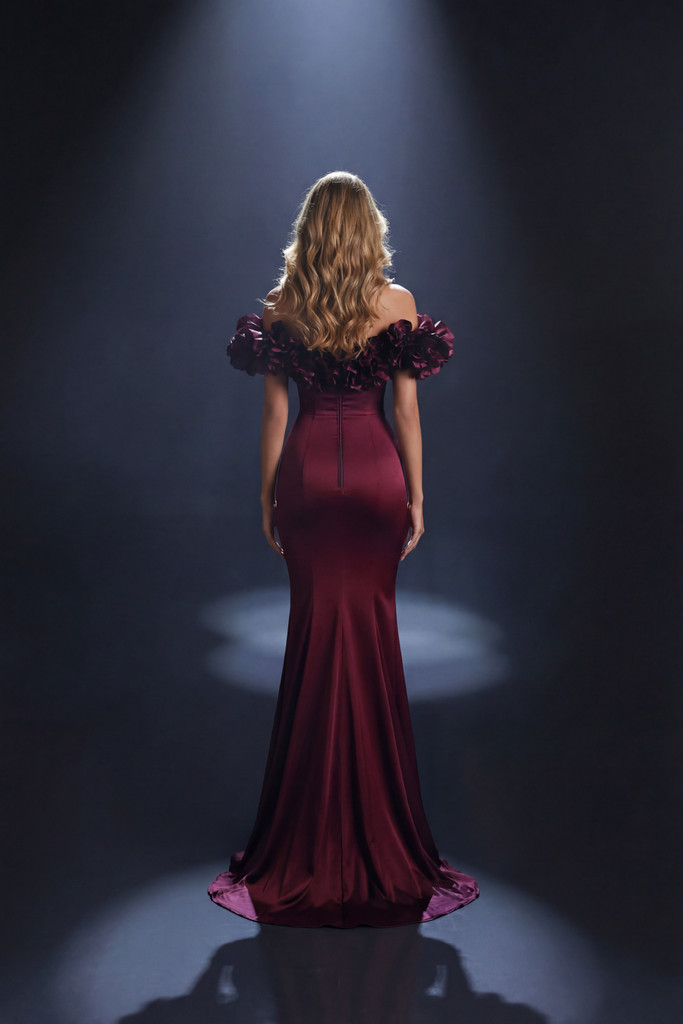 Nicoletta NC4087 Gown - Burgundy