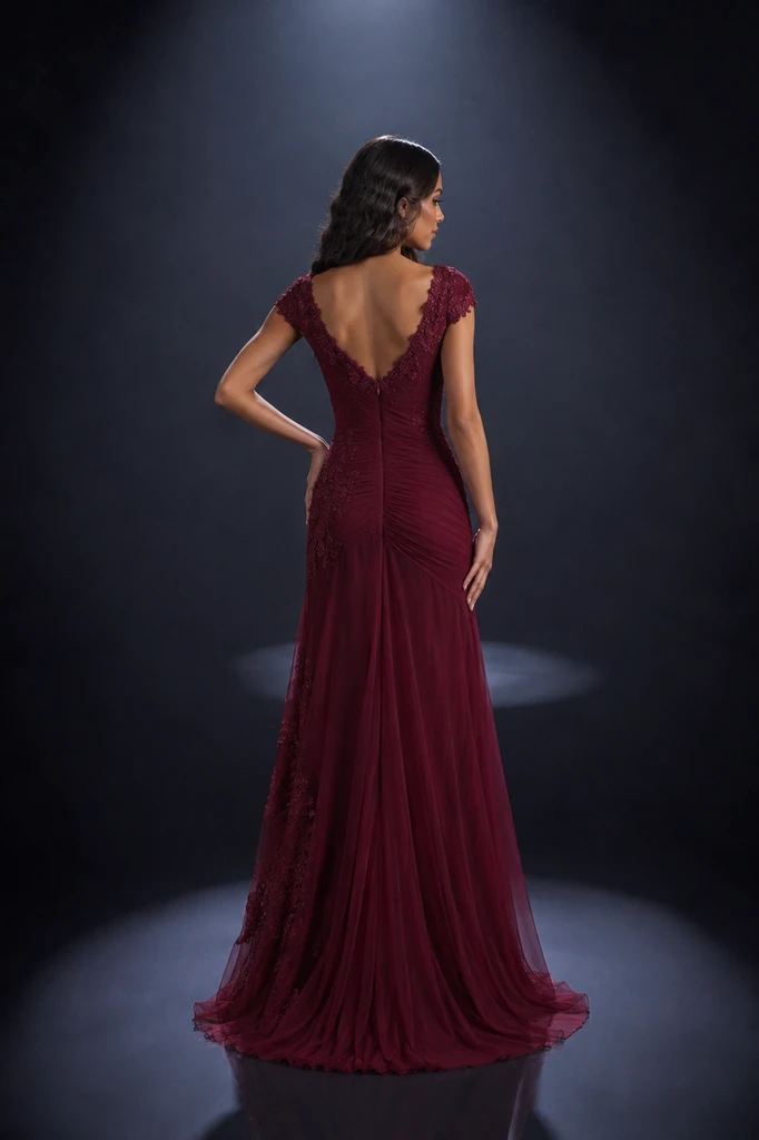 Nicoletta NC4099 Gown - Wine