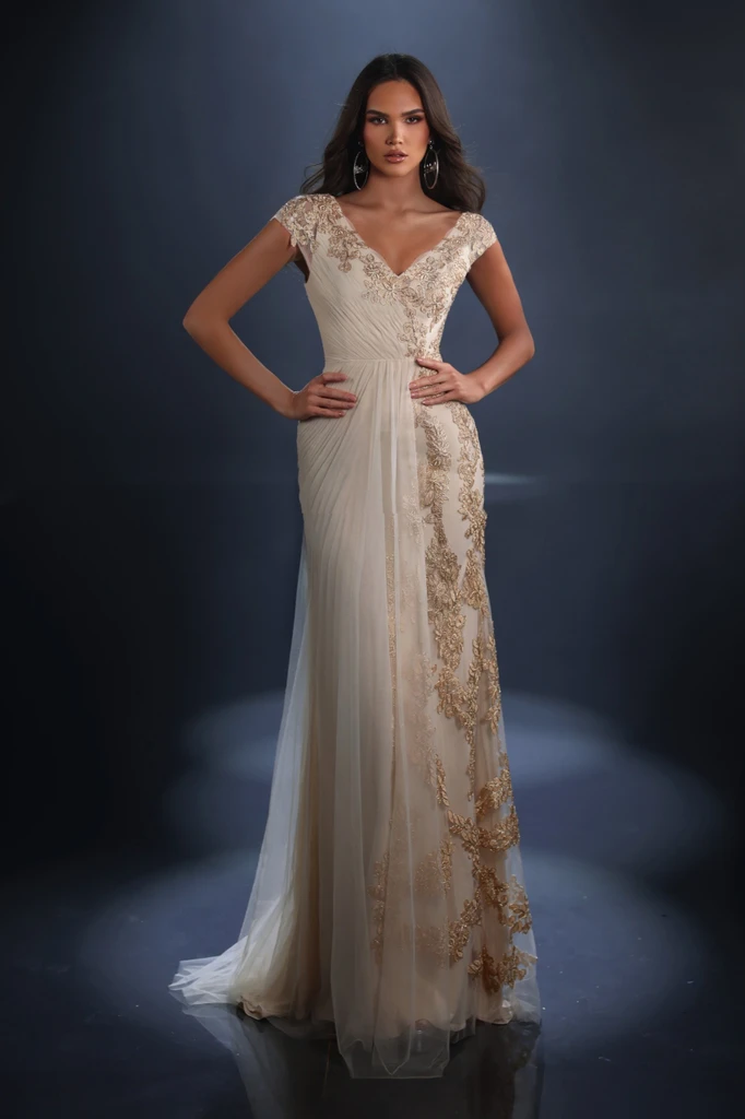 Nicoletta NC4099 Gown - Light Gold