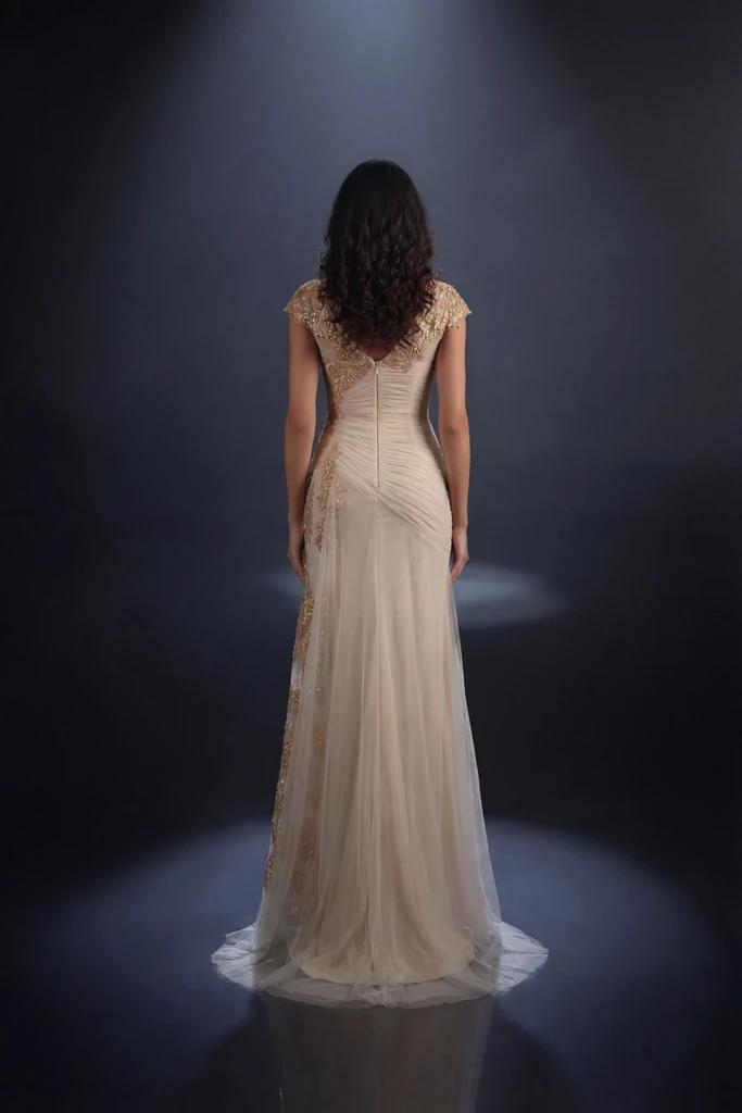 Nicoletta NC4099 Gown - Light Gold