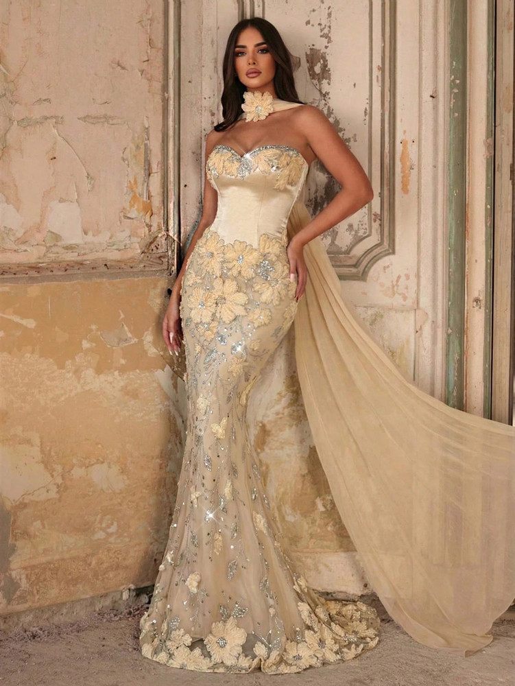 Mila Label Virginia Gown - Pastel Yellow