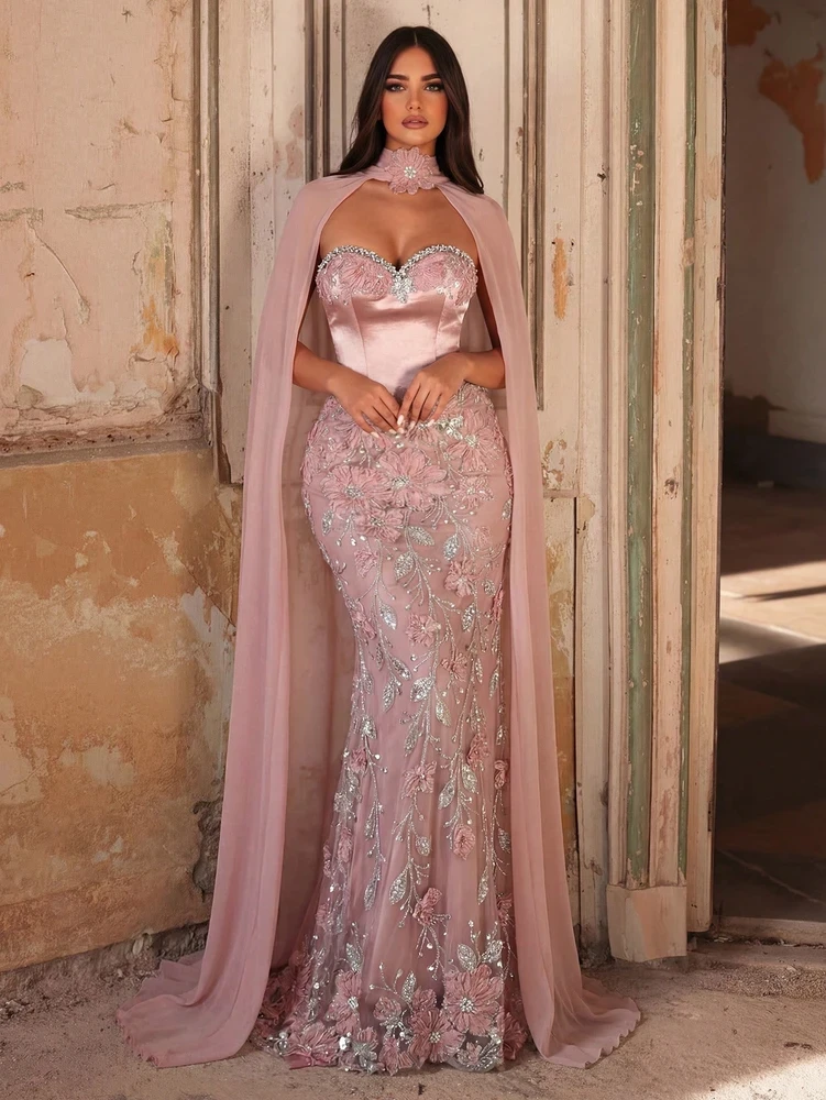 Mila Label Virginia Gown - Dusty Pink