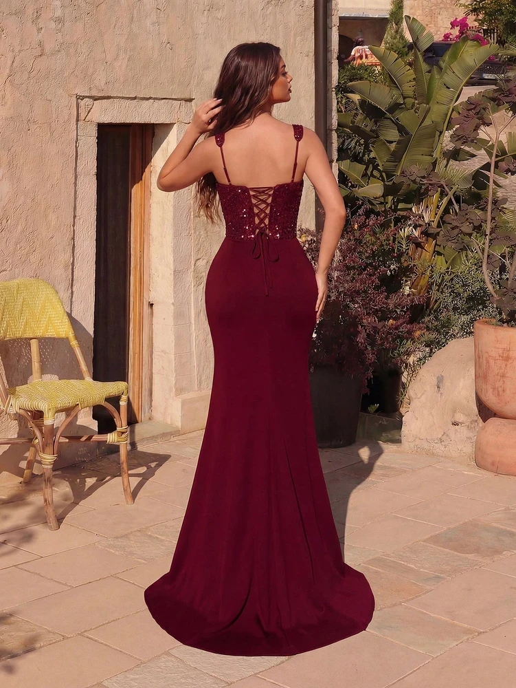 Mila Label Miranda Gown - Burgundy