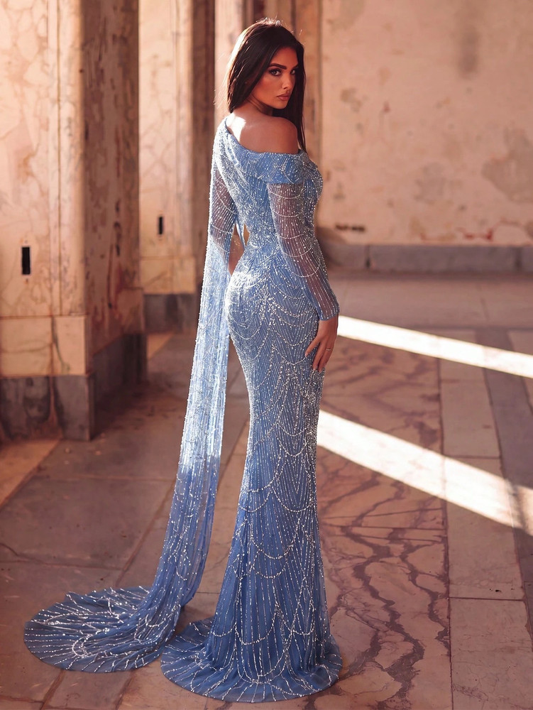 Mila Label Boston Gown - Blue