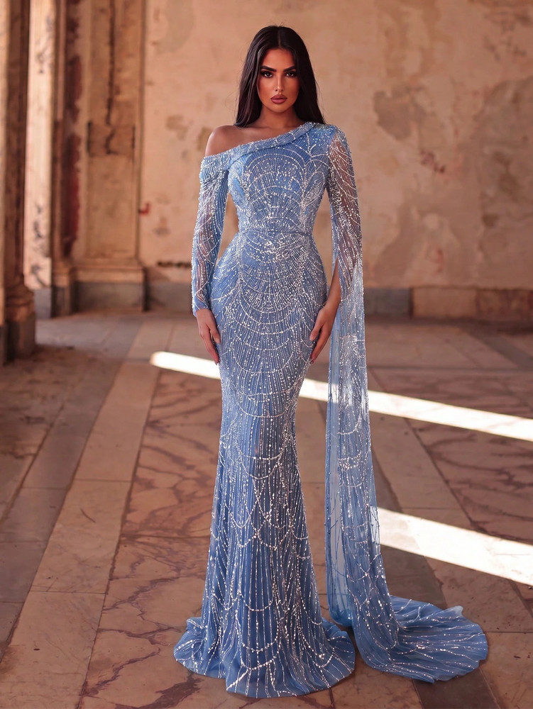 Mila Label Boston Gown - Blue