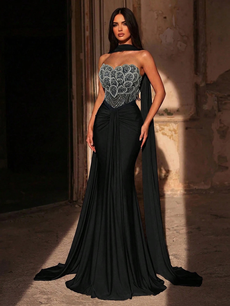 Mila Label Azira Gown - Black
