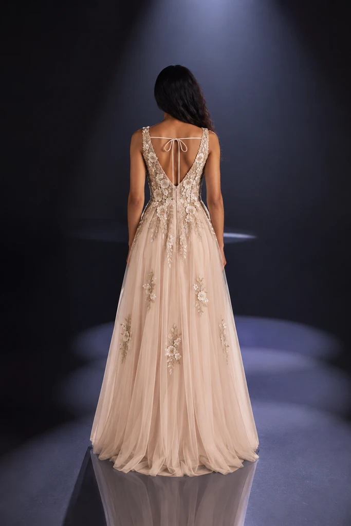 Nicoletta NC4023 Gown - Apricot