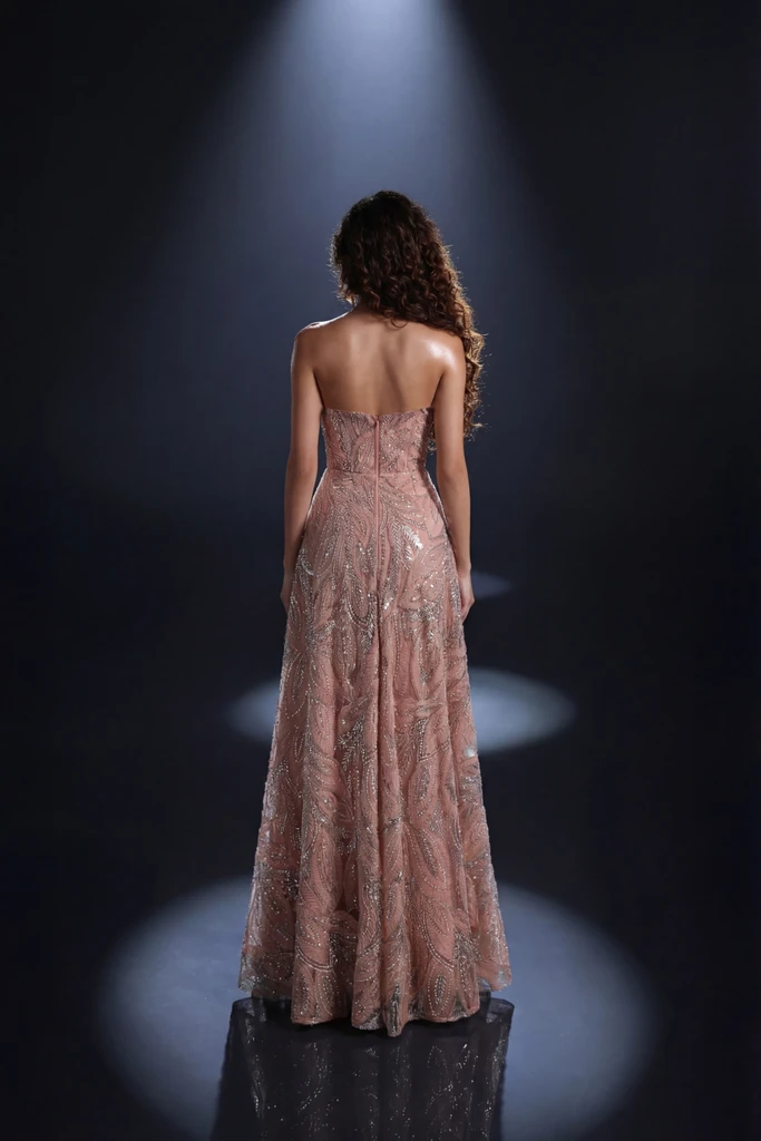 Nicoletta NC4011 Gown - Dusty Pink