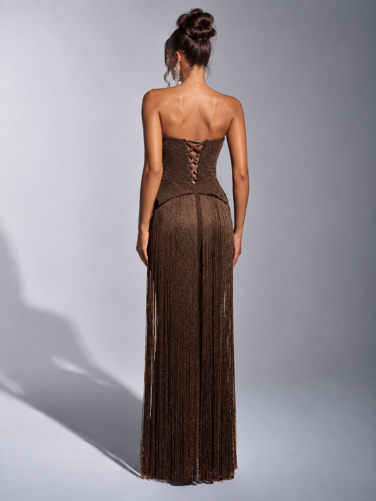 Mila Label Blake Gown - Brown
