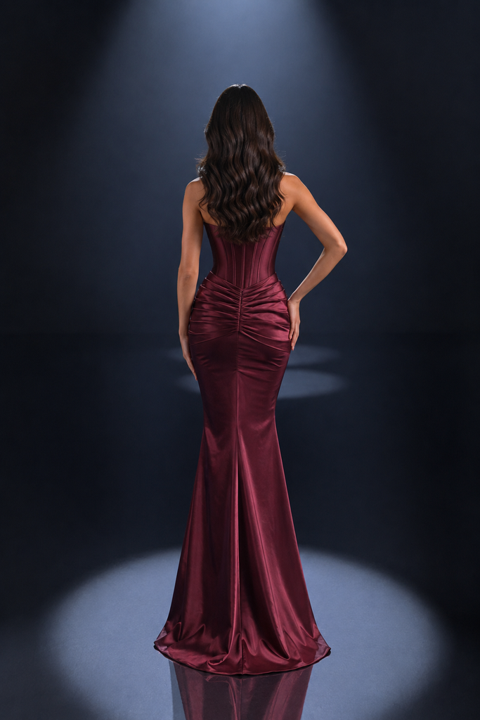 Nicoletta NC4113 Gown - Mulberry