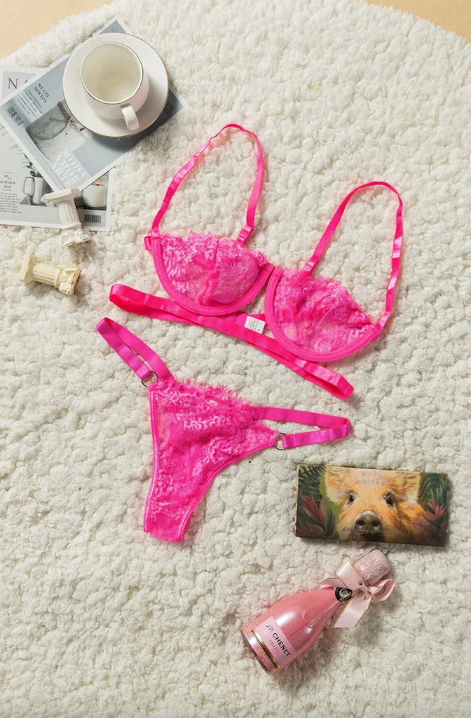 SALE Casanova Bra & Brief - Hot Pink - House of Troy