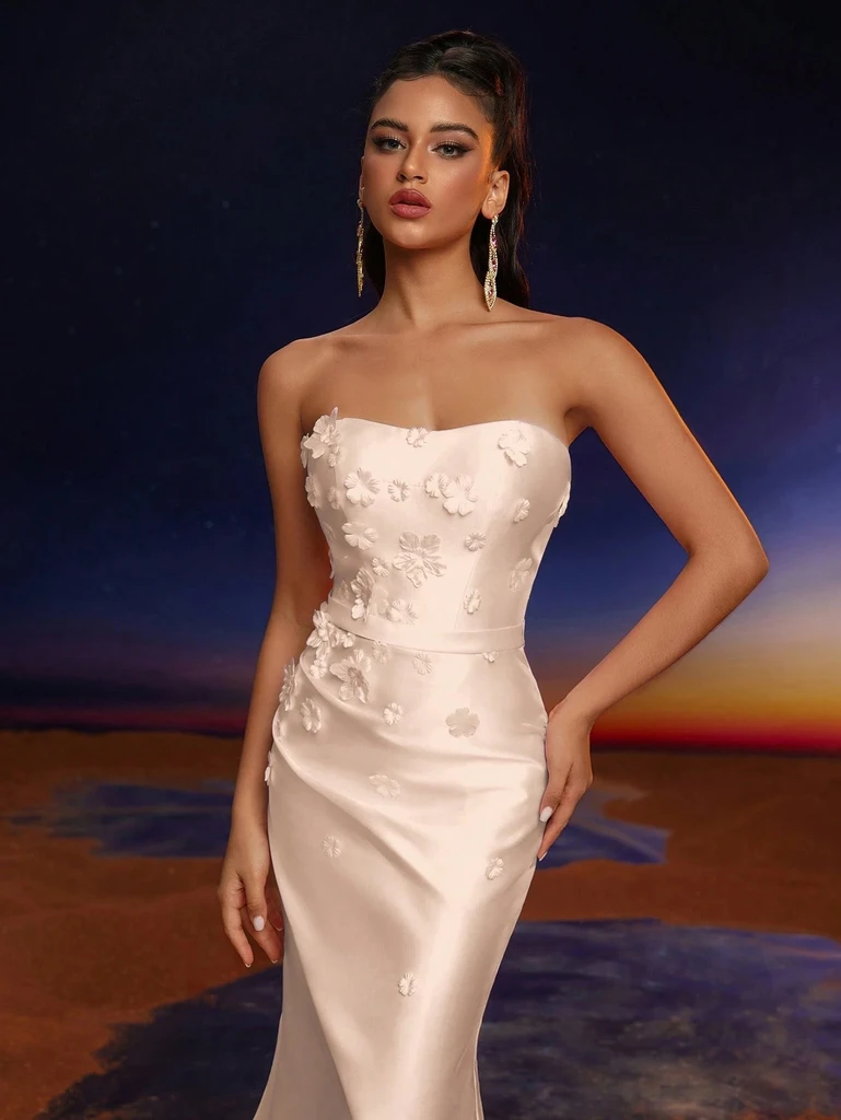 Mila Label Iris Gown - Apricot
