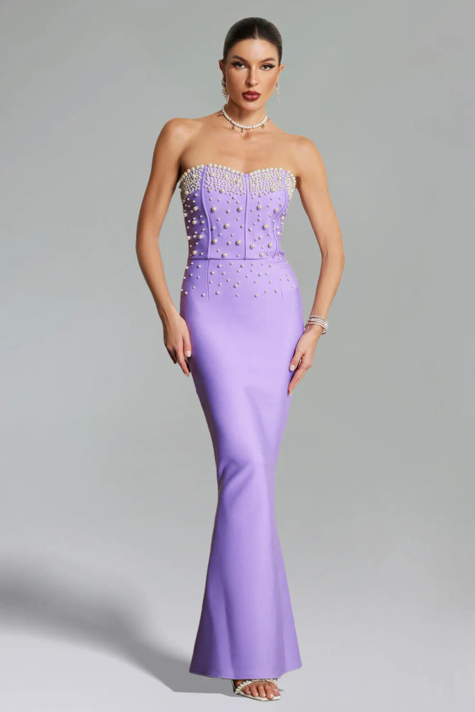 House of Troy Anka Bandage Dress - Lilac