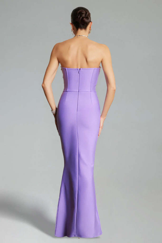 House of Troy Anka Bandage Dress - Lilac