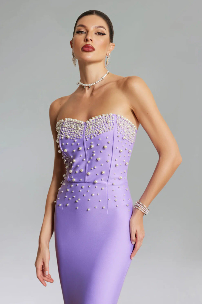 House of Troy Anka Bandage Dress - Lilac