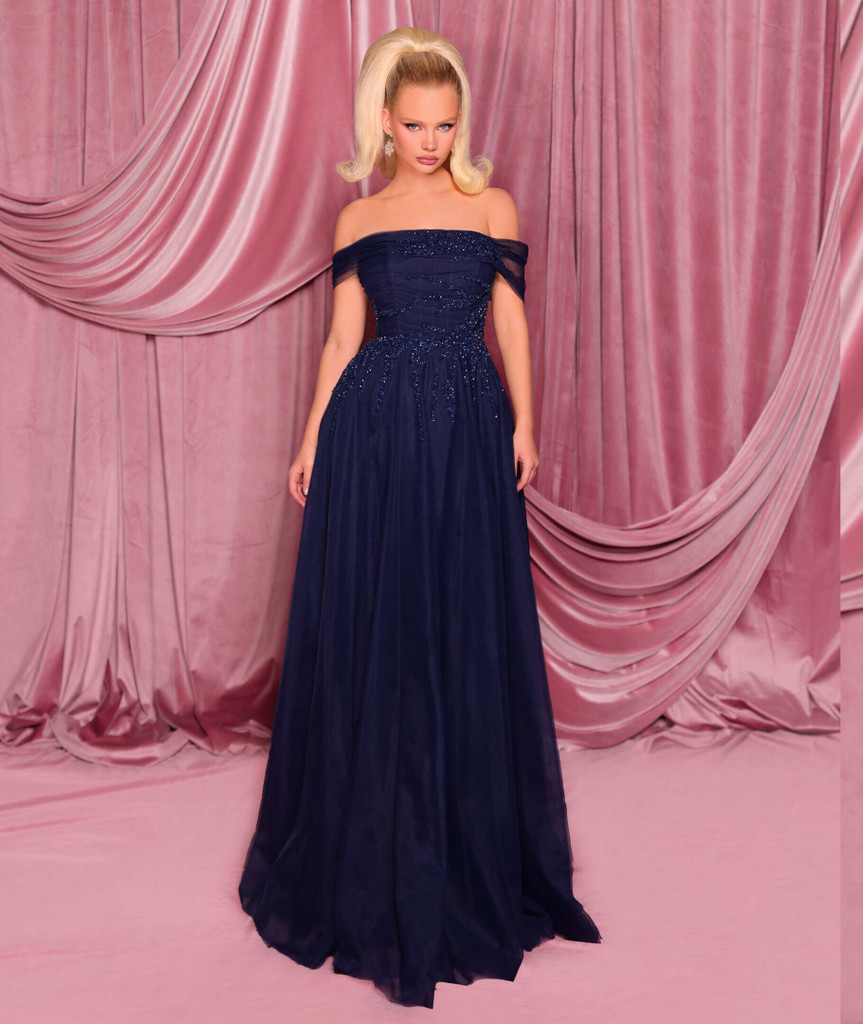 Nicoletta NC3017 Gown - Navy