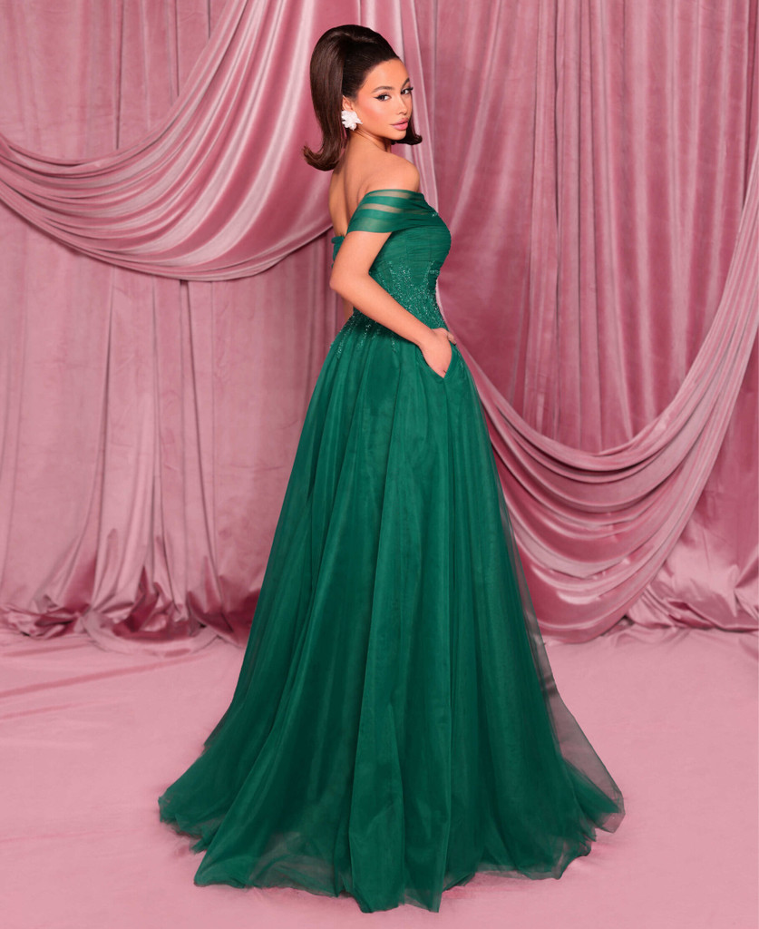 Nicoletta NC3017 Gown - Emerald