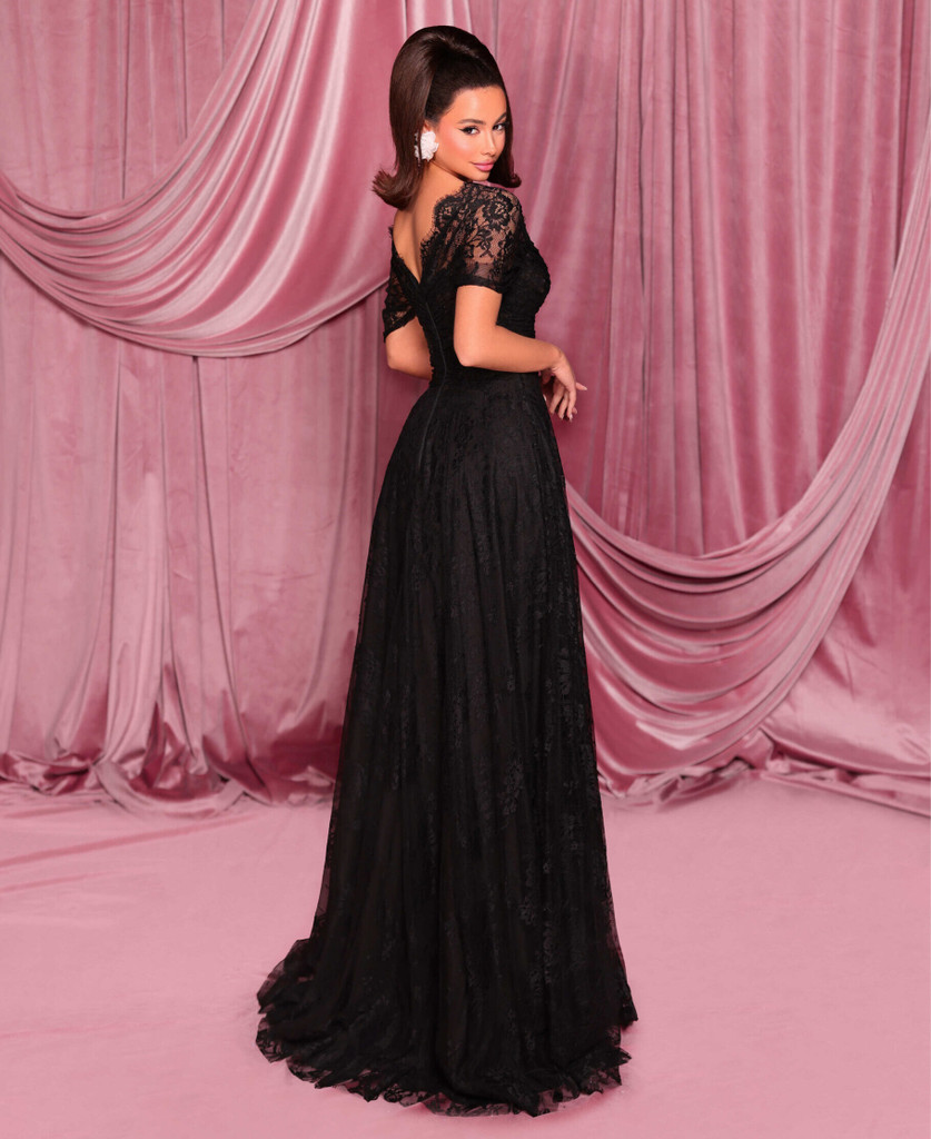 Nicoletta NC3035 Gown - Black/Nude