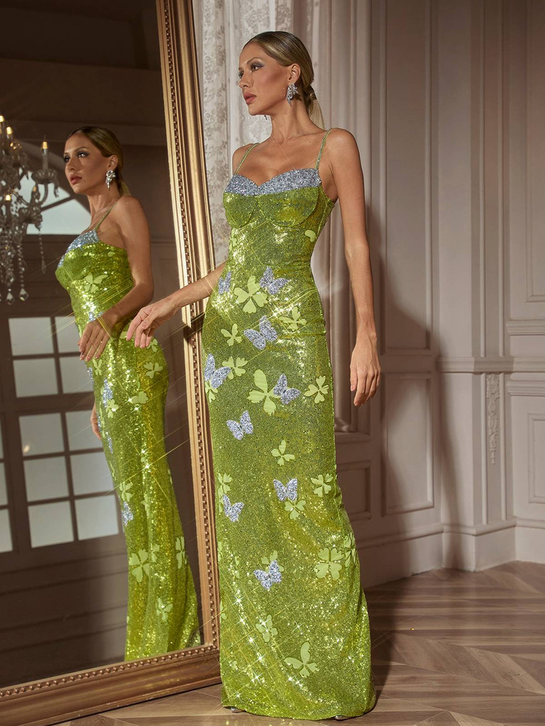 House of Troy Eva Gown - Chartreuse