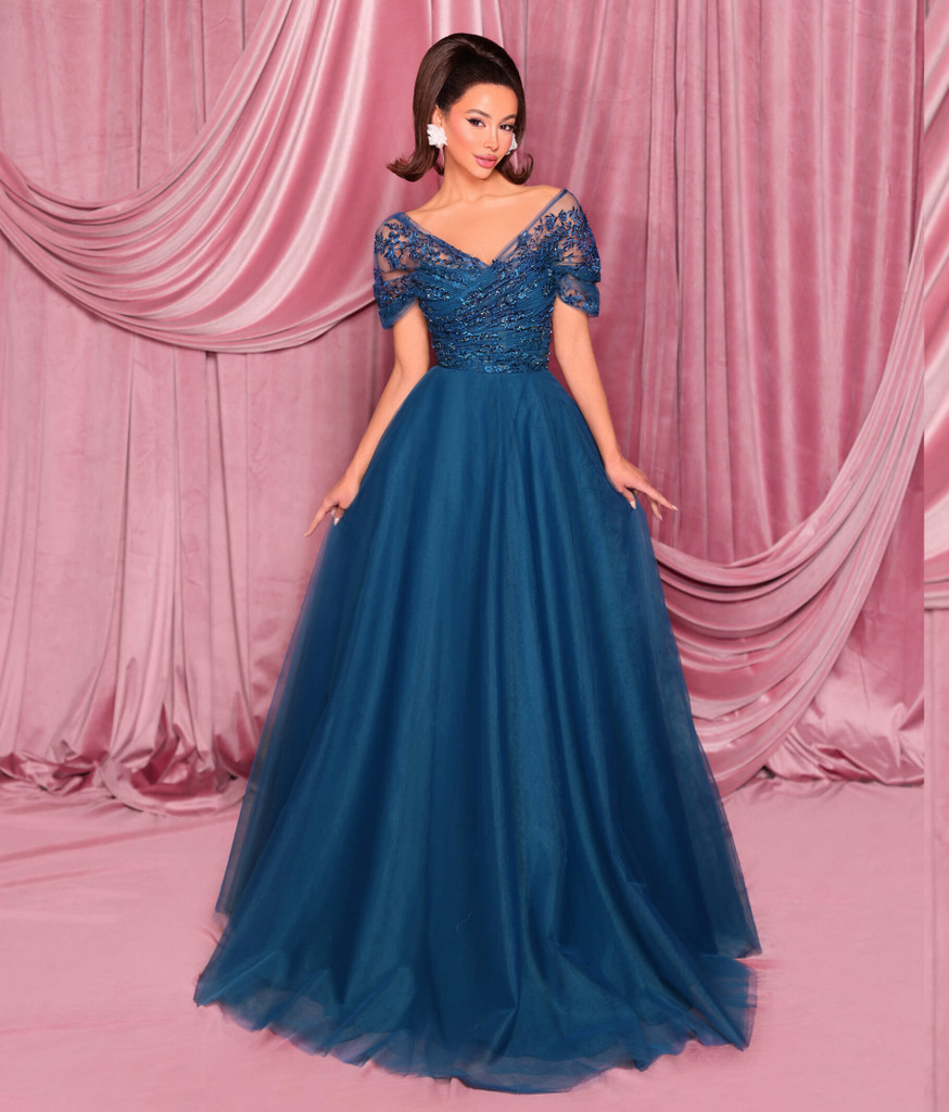 Nicoletta NC3033 Gown - Teal