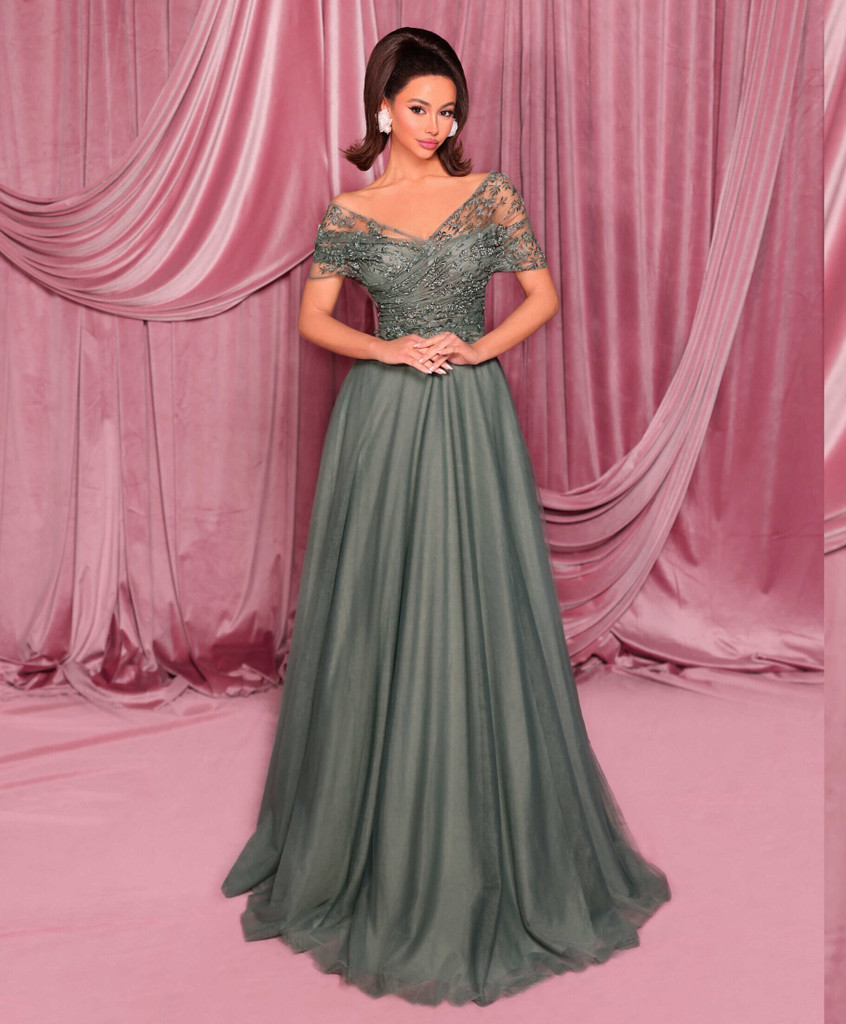 Nicoletta NC3033 Gown - Steel