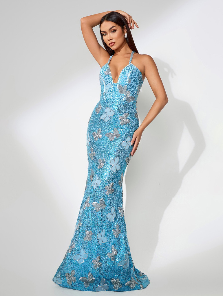 House of Troy Lena Gown - Blue