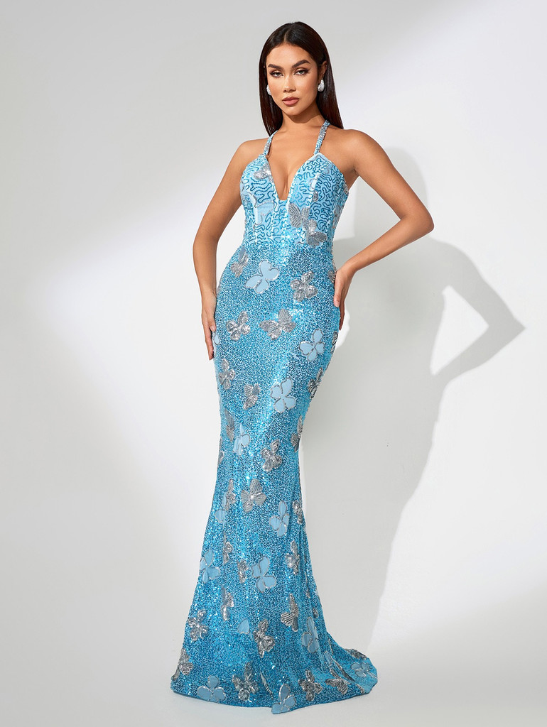 House of Troy Lena Gown - Blue