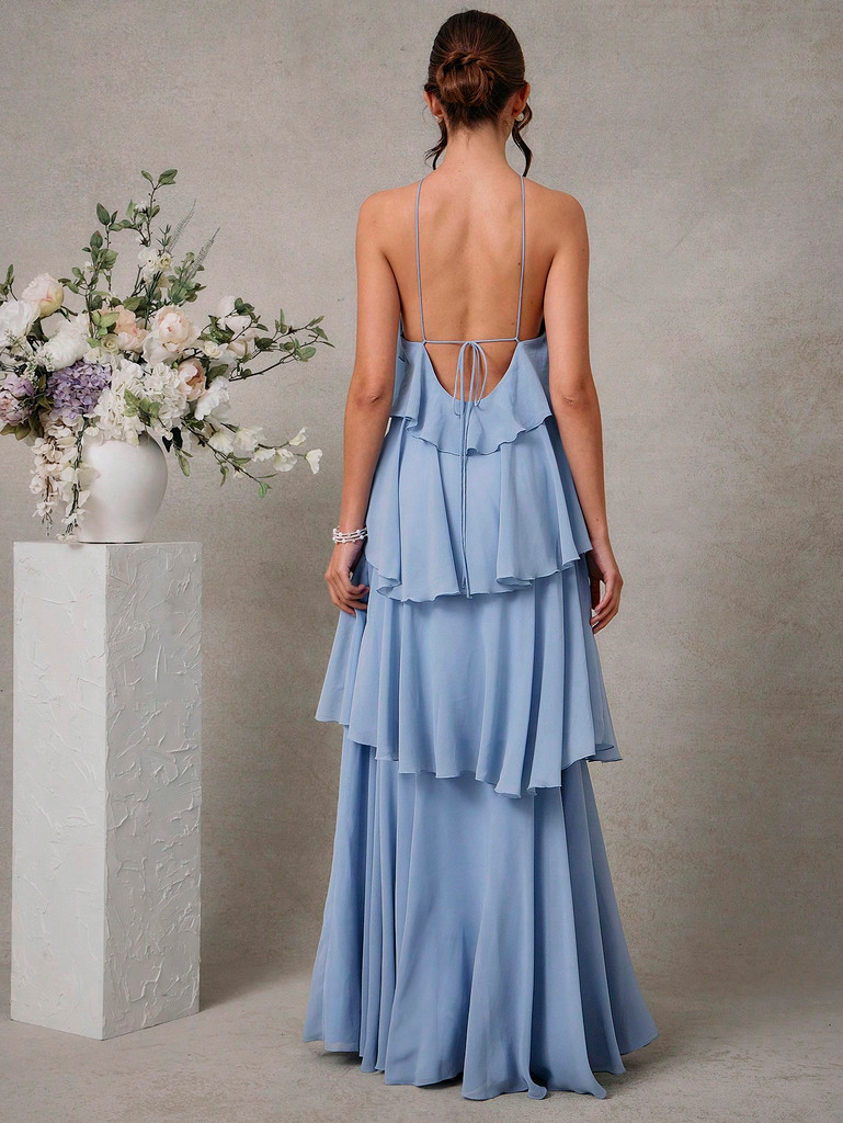 Mila Label Jazz Gown - Sky Blue