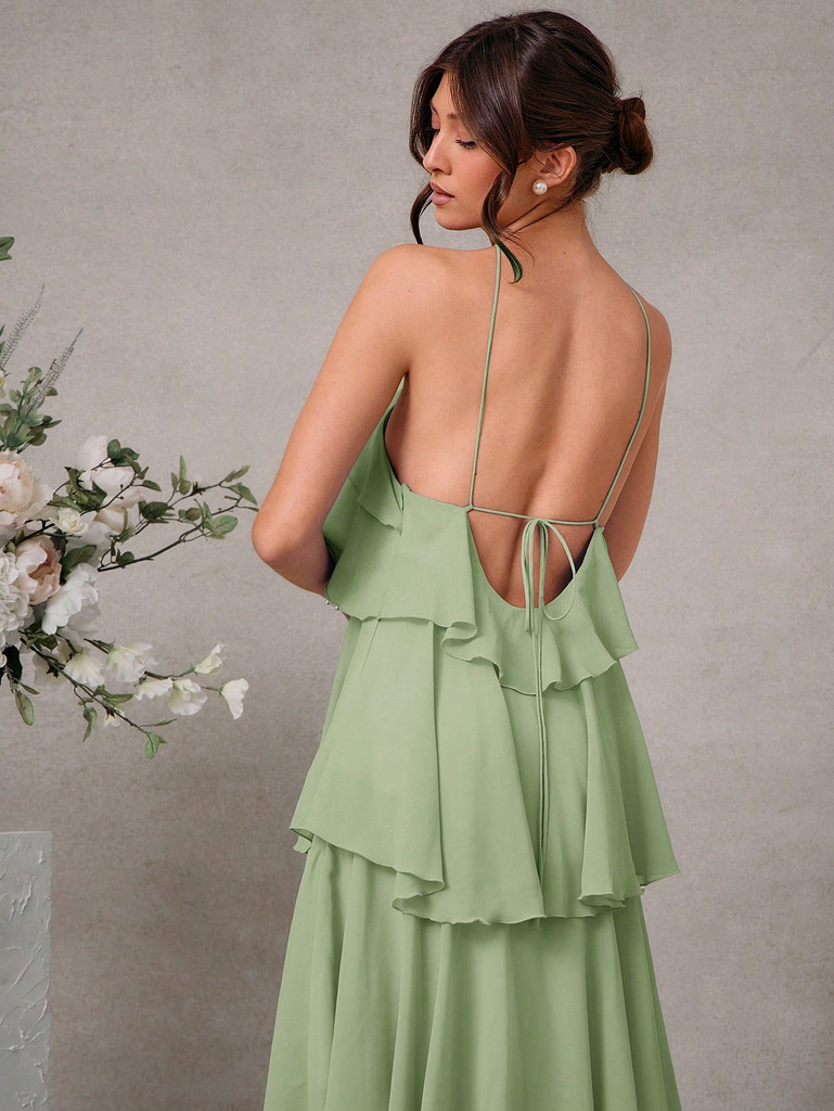 Mila Label Jazz Gown - Pastel Green