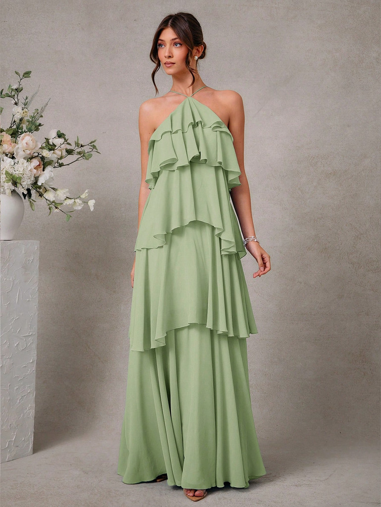 Mila Label Jazz Gown - Pastel Green