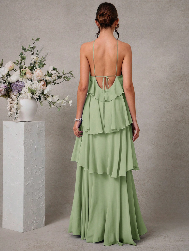 Mila Label Jazz Gown - Pastel Green