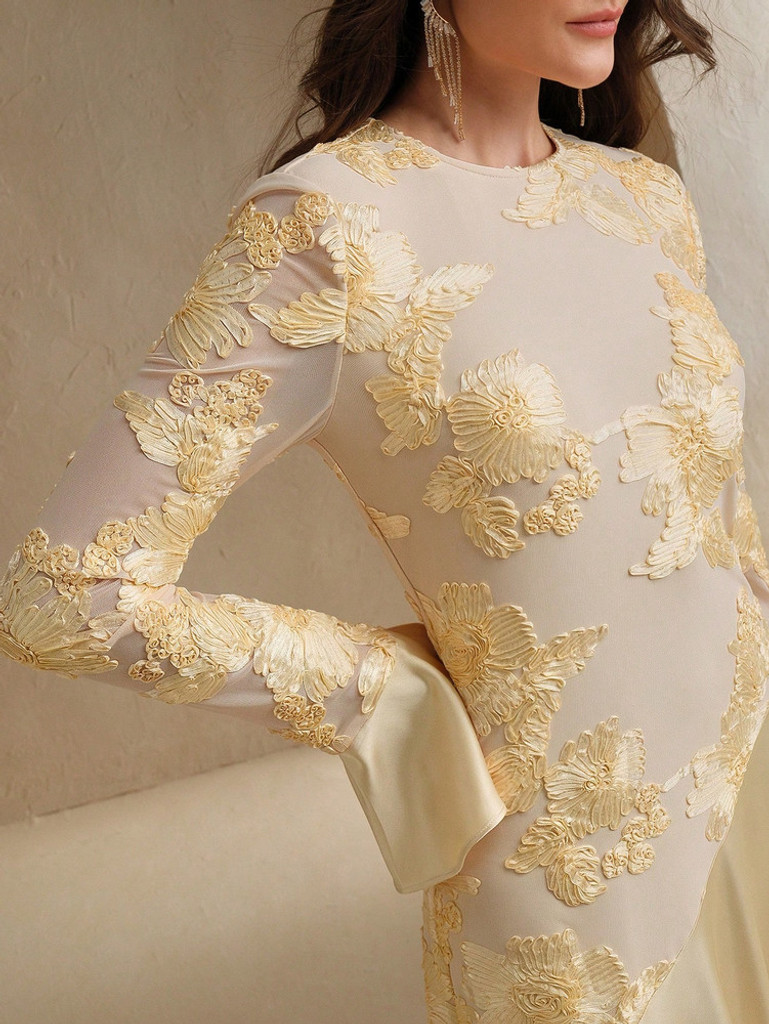 Mila Label Anise Gown - Apricot Cream