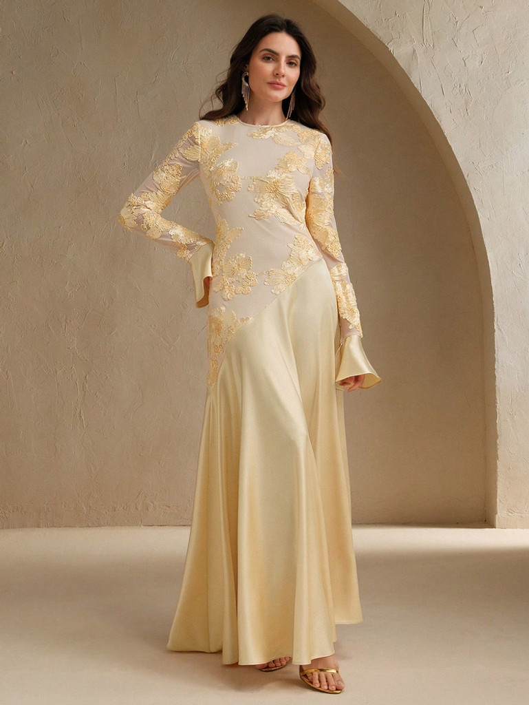 Mila Label Anise Gown - Apricot Cream