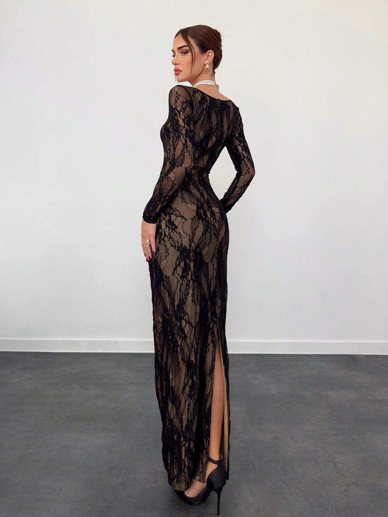 Mila Label Percy Dress - Black/Nude