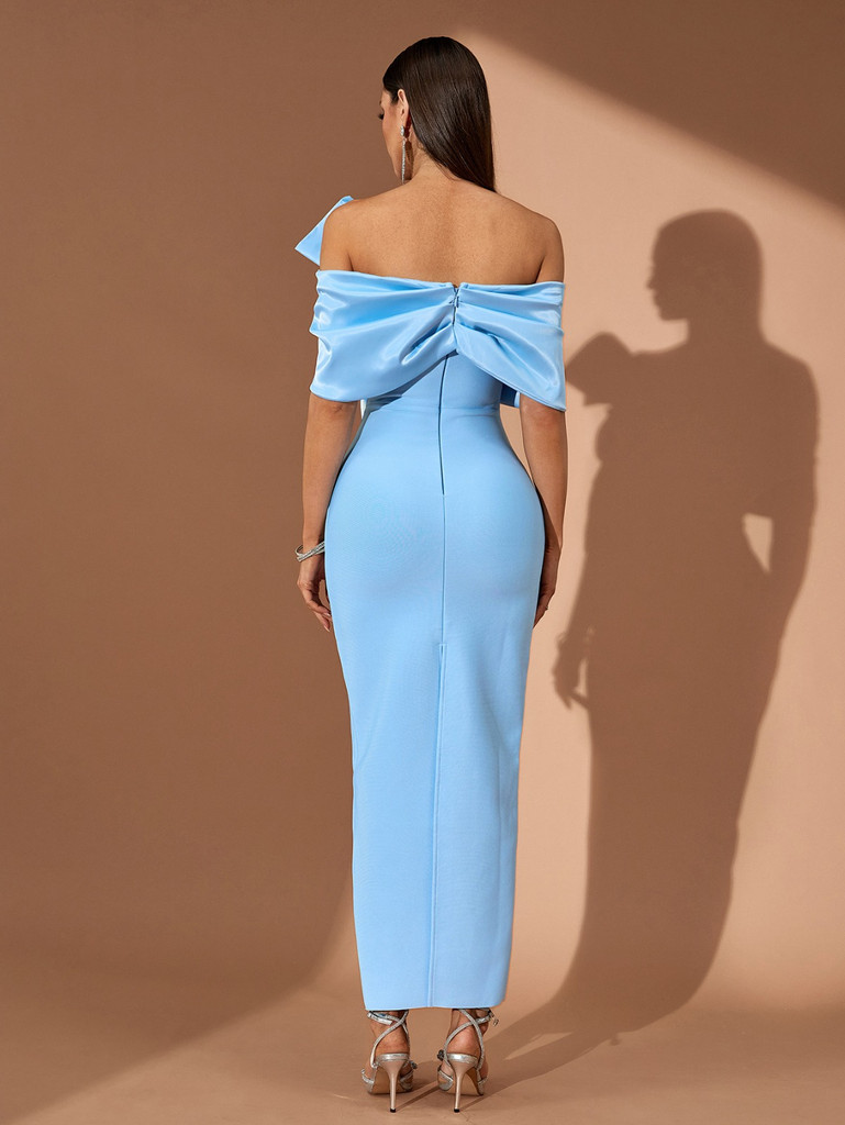 House of Troy Alexa Bandage Dress - Sky Blue