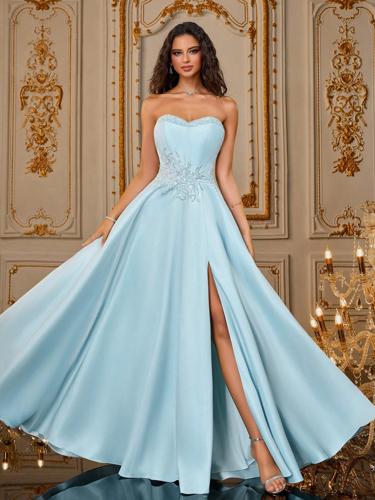 Mila Label Layna Gown - Baby Blue
