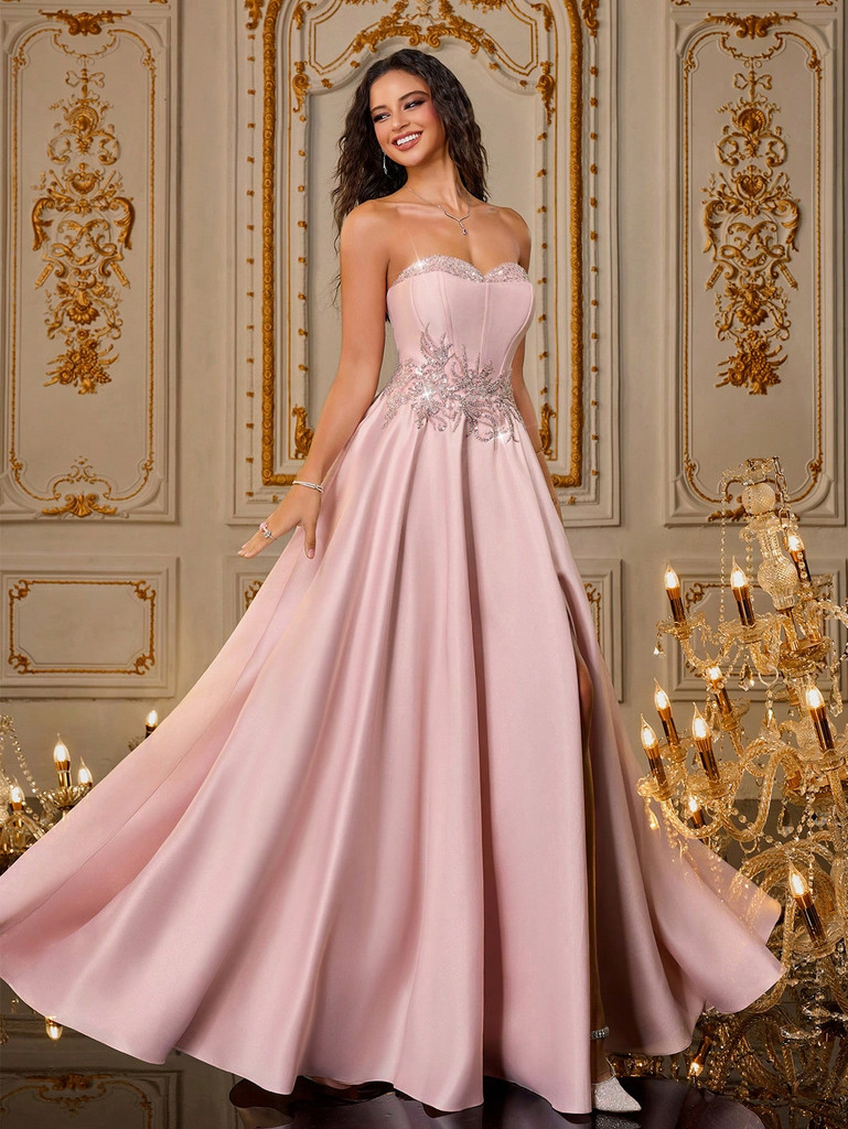 Mila Label Layna Gown - Light Pink