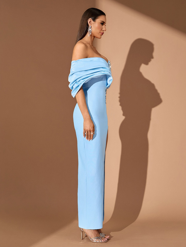 House of Troy Mara Gown - Sky Blue